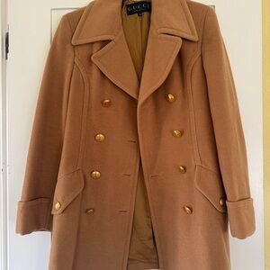 Vintage Gucci Camel Wool Coat